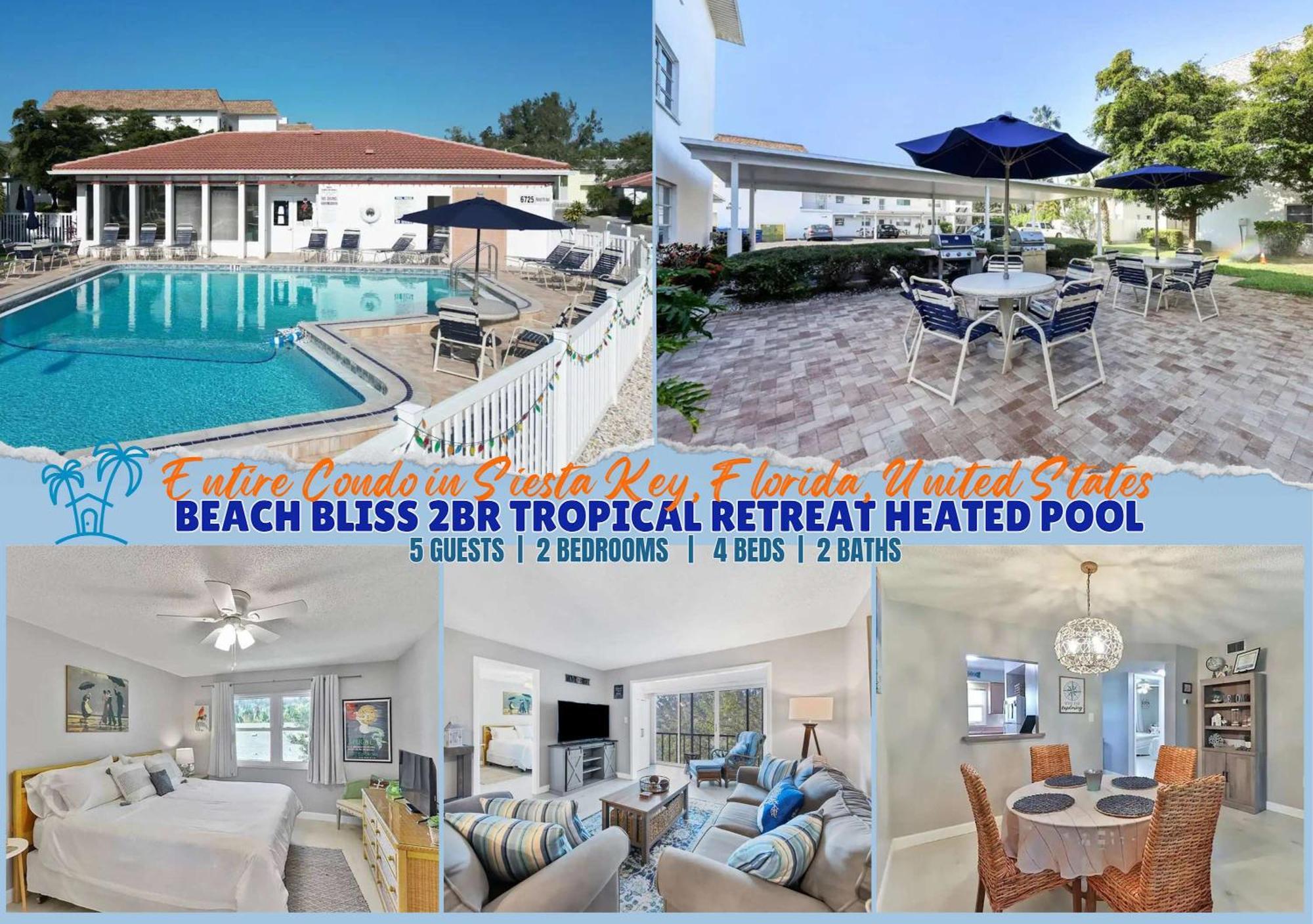 2 Bed 2 Bath Centrally Located On Siesta Key Villa Sarasota Ngoại thất bức ảnh